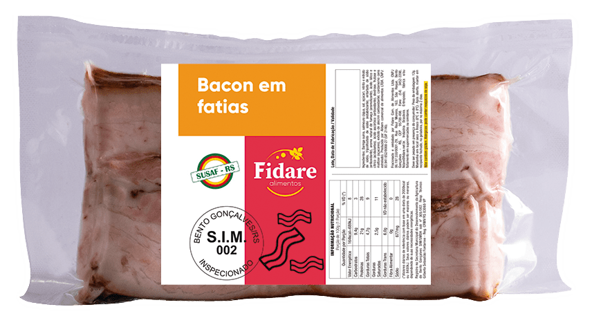 Bacon em fatias pacote com 800g