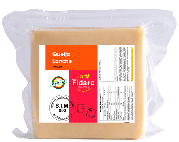 Queijo lanche fatiado pacote com 200g